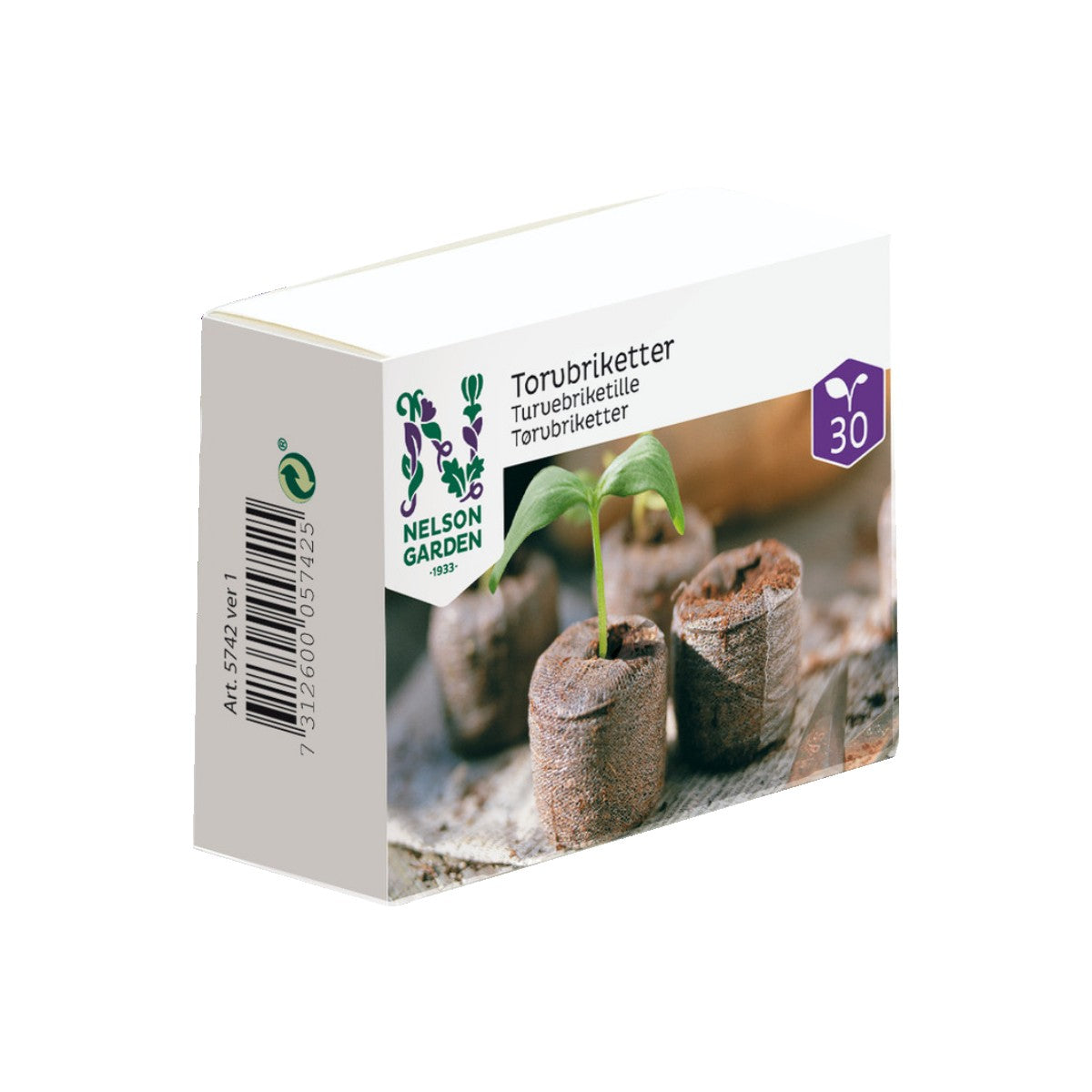 Såbriketter i torv, 30 stk.