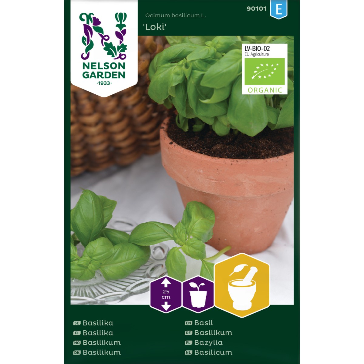 Nelson Garden Basilikumfrø Organic, Loki