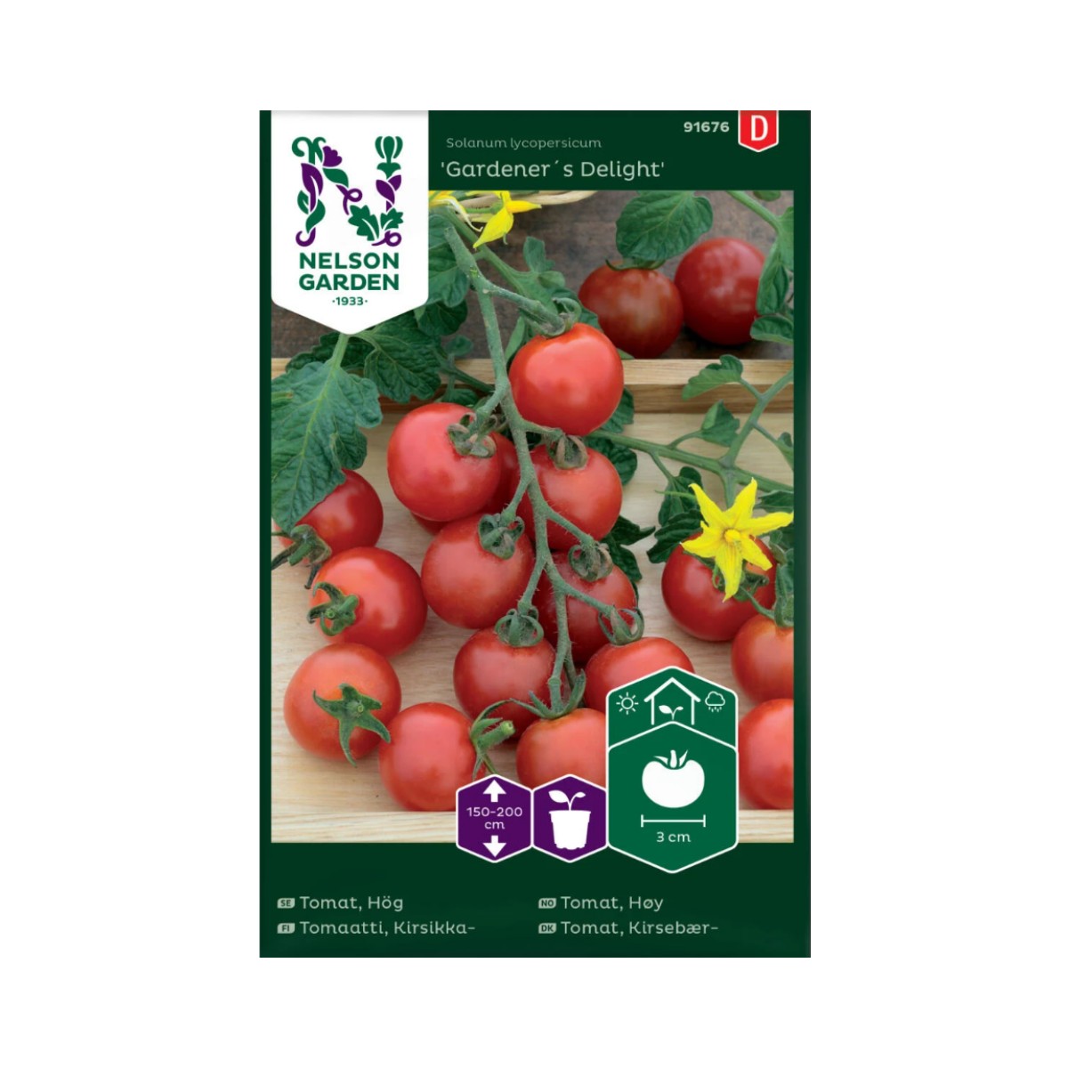 Nelson Garden Tomatfrø, Gardener's Delight