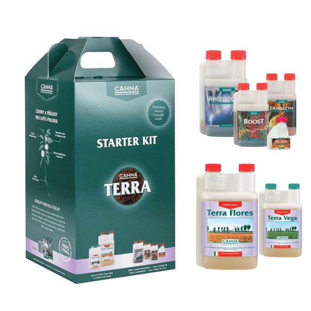 Canna terra starter kit med flere flasker plantenæring