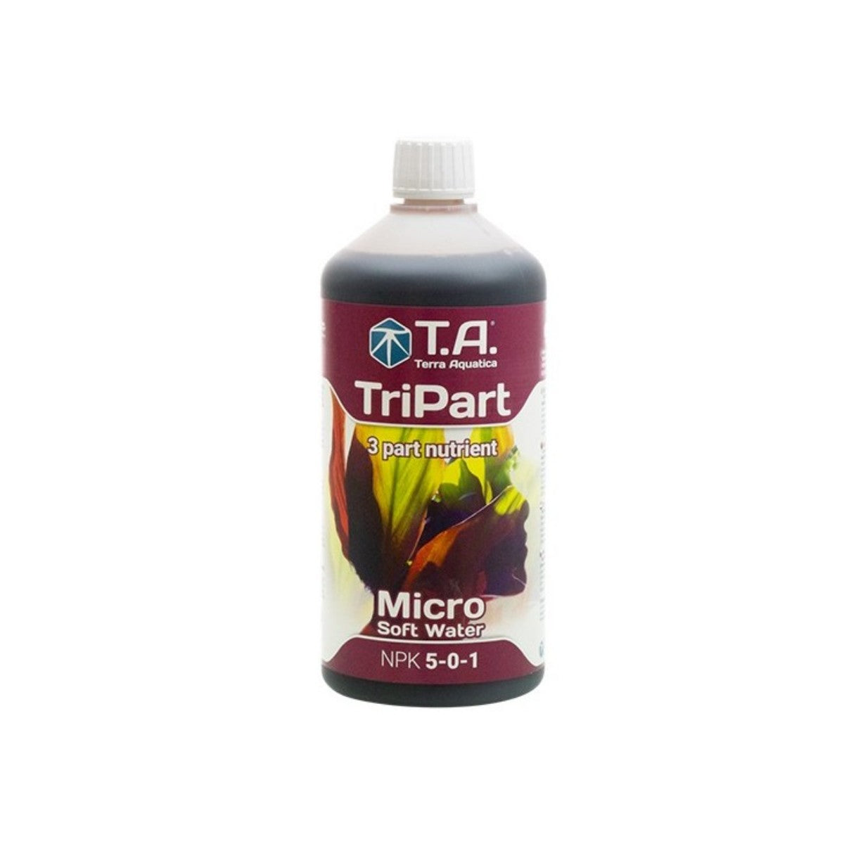 Produktbilde av en flaske NPK T.A Tripart Micro soft water 1l plantenæring